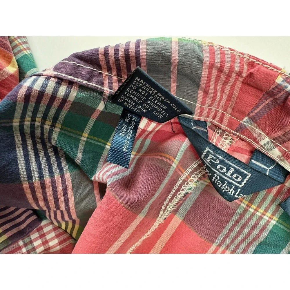 Polo Ralph Lauren Men's Swim Board‎ Shorts Swimwear Size 40 Plaid Hook & Fly